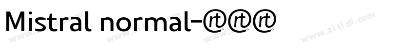 Mistral normal字体转换